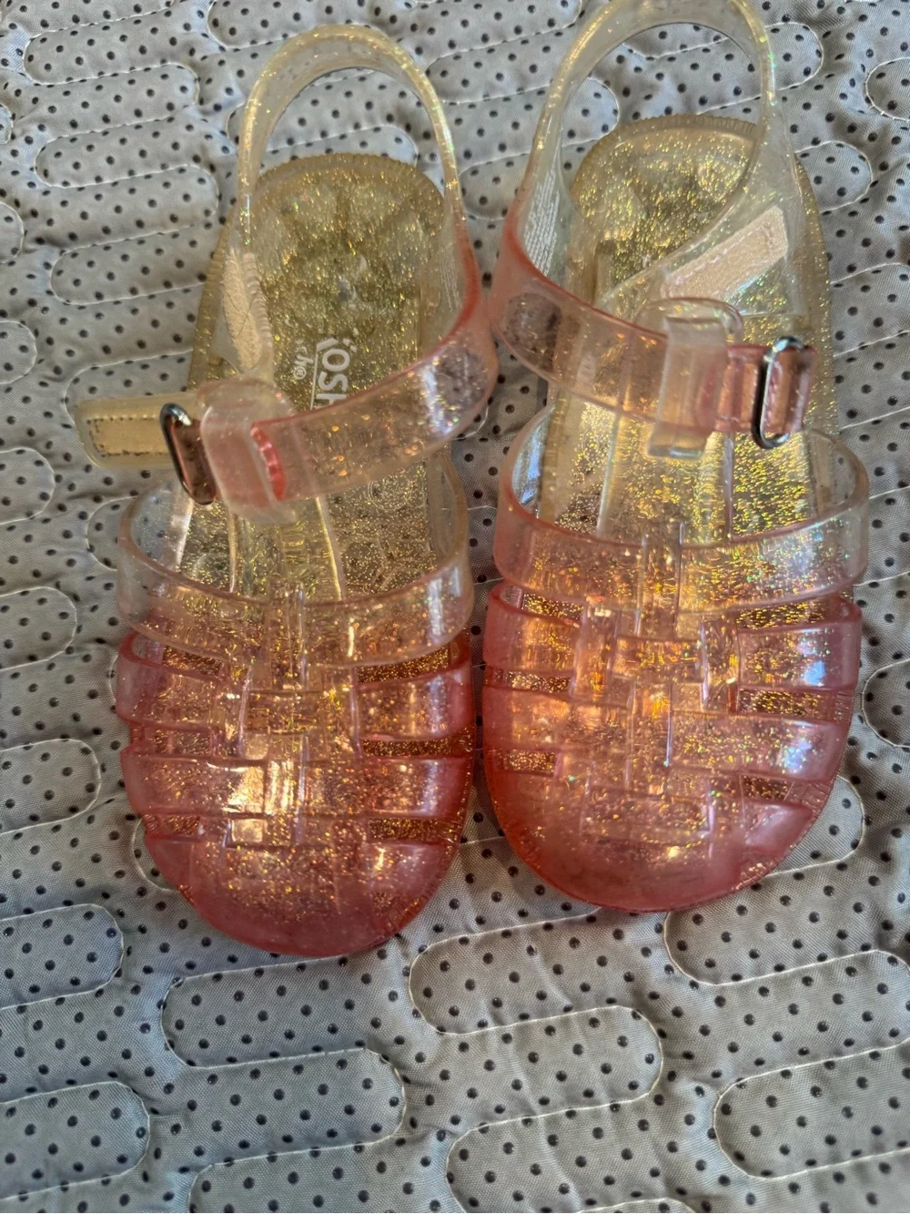 OshKosh B'gosh Pink Glitter Jelly Sandals